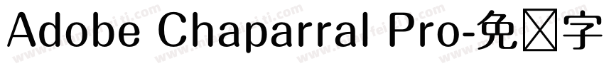 Adobe Chaparral Pro字体转换